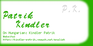 patrik kindler business card
